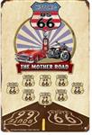 Route 66 the mother road reclamebord