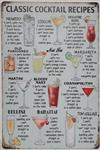 Classic cocktails recipes reclamebord
