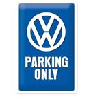 VW parking only reclamebord