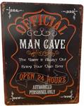 Official man cave reclamebord