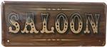 Saloon reclamebord relief