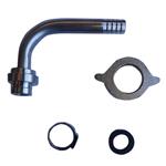Aansluitset 5/8 gebogen tule voor 8x14 mm koolzuurleiding