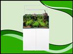 Osaka Ultrascape wit 90x60x45cm aquarium + 4x LED verlichting met wit meubel