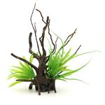 Kunstplant op hout / Aquarium decoratie As-213