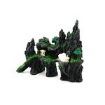 Rots formatie met tempel 17 cm / aquariumdecoratie As-100