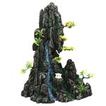 Rots met beek en tempel 33cm  / Aquariumdecoratie As-127