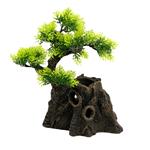 Boomstronk met bonsai 23cm / Aquariumdecoratie As-158