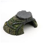 Platau met leghol, grot 7,5cm / aquariumdecoratie As-181
