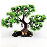 Bonsaiboom met hutje 15cm / Aquariumdecoratie As-201