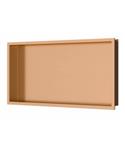 Inbouwnis Luca Sanitair 60x30x6,5cm RVS Geborsteld Koper PVD + LED verlichting
