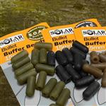 Solar bullet buffer beads 15mm | 20st bruin | Lake bed brown