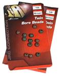 JRC twin bore beads green | 10 st