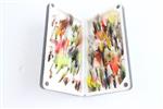 Global fisherman fly box gevuld met ruim 70 zalm streamers