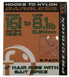 Frenzee hair rigs with bait spike 4'' | barbless | 8 st