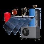 CTC Warmtepomp met hygiëne zonneboiler 800L+ 3x Prisma Pro 18 CTC Ecoair 610m Warmtepomp