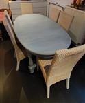 Eetkamer set (tafel+stoelen+buffetkast +Wandtafel)