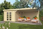 Tuinhuis modern Gunnar met overkapping: 725 x 400