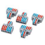 Lasklem set 5 stuks - LT-623 2-in-6-uit verbindingsklem 0.08-4mm²  | IP20 hersluitbaar
