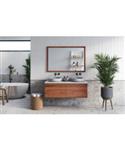 Badkamermeubelset Forzalaqua Plateau Carrara Reno 2.0 Pure Walnut 100 cm