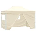 vidaXL Vouwtent pop-up met 4 zijwanden 3x4,5 m crèmewit