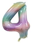 4 Jaar Helium Ballon Regenboog Pastel Leeg 86cm