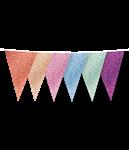 Glitter flags 20 x 30cm - Multi colour