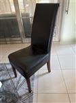 Eetkamerstoelen Zwart Leer