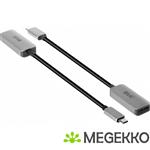 CLUB3D CAC-1567 kabeladapter/verloopstukje USB Type C DisplayPort Zwart, Zilver