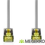 Cat 8.1 Netwerkkabel | S/FTP | RJ45 Male | RJ45 Male | 10.0 m | Rond | LSZH | Grijs | Label