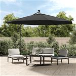 vidaXL Zweefparasol met LED-verlichting metalen paal 350 cm antraciet