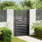 vidaXL Tuinpoort afsluitbaar 100x150 cm aluminium zwart