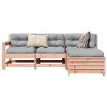 vidaXL 4-delige Loungeset massief douglas vurenhout