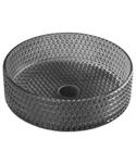 Glazen Waskom Gegraveerd Sapho Maragua 39,5 cm Zwart