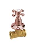 Kruisgreep Warm Water Sapho Antea 6x6 cm Rozegoud