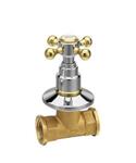 Kruisgreep Koud Water Sapho Antea 6x6 cm Chroom/Goud