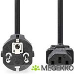 Stroomkabel | Type F (CEE 7/7) Male | IEC-320-C13 | Recht | Recht | Vernikkeld | 10.0 m | Rond | PVC