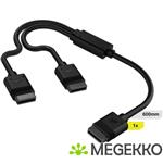 Corsair iCUE LINK Cable, 1x 600mm Y-Cable with Straight connectors, Black