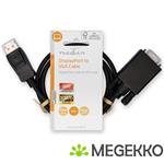VGA-Kabel | DisplayPort Male | VGA Male | Vernikkeld | Maximale resolutie: 1080p | 1.00 m | Rond | P