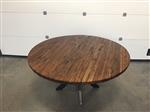(10) ronde massieve tafel in teak is als nieuw