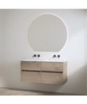Duo Wastafel zonder Kraangaten met Onderkast Best Design Bora 120 cm Hout