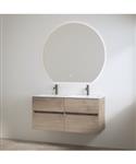 Duo Wastafel 2 Kraangaten met Onderkast Best Design Bora 120 cm Hout