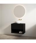 Badmeubelset Best Design Rigatti 100 cm Mat Zwart + Mat Zwart Blad