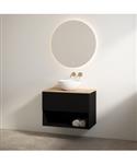 Badmeubelset Best Design Rigatti 100 cm Mat Zwart + Halifax Blad