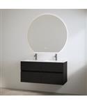 Duo Wastafel 2 Kraangaten met Onderkast Best Design Bora 120 cm Mat Zwart