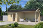 Blokhut met overkapping Maribel 680x300 
