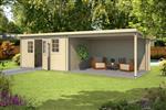 Blokhut met overkapping Aida 760x275