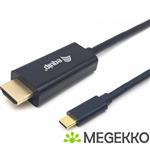 Equip 133412 video kabel adapter 2 m USB Type-C HDMI Type A (Standaard) Zwart
