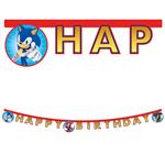 Sonic Speed Fsc “Happy Birthday” Die Cut Paper Banner 1St