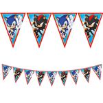 Sonic Speed Fsc Paper Triangle Flag Banner (9 Flags) 1St