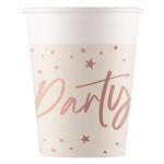 Rose Gold Party Fsc Paper Cups 200Ml (Wm) 8St